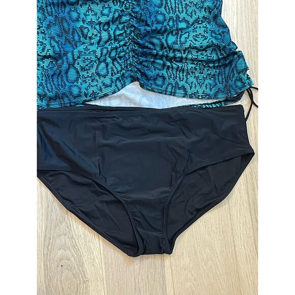 NWT Swimsuits for All Python Plunge Tankini Top and Bottom Set Women Plus Sz 24 - Picture 8 of 8